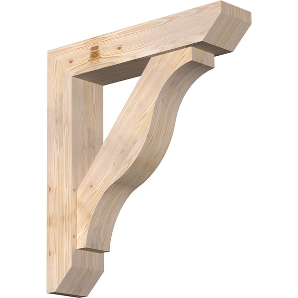 Ekena Millwork Funston Slat Smooth Bracket w/ Offset Brace, Douglas Fir, 7 1/2"W x 36"D x 40"H BKT0806X36X40FST06SDF - main